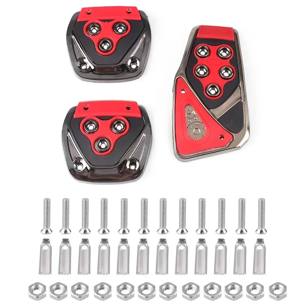 Universele Auto Styling Racing Pedalen Universele Automatische Handmatige Rempedalen Voet Pad Set Kit Pedalen Antislip Gereedschap