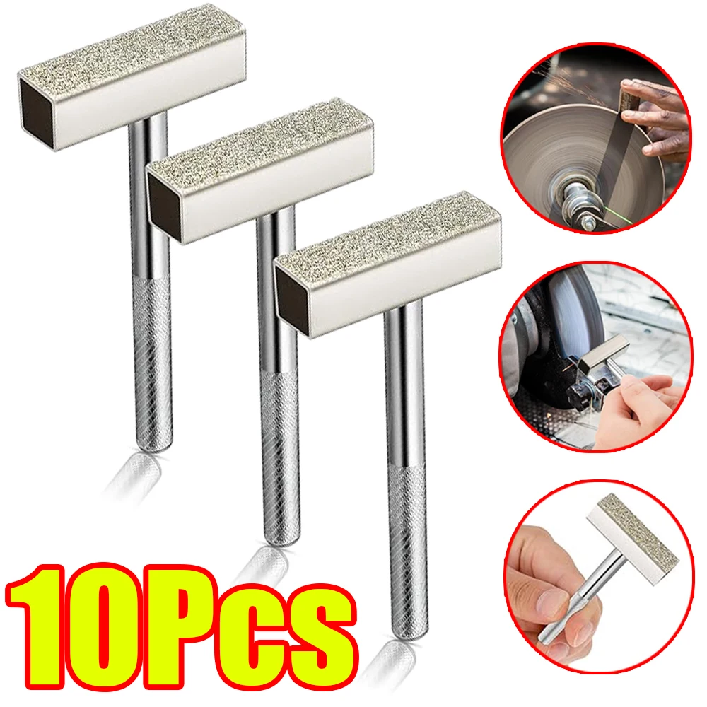 

1-10 шт. мини-инструмент для заточки алмазных шлифовальных кругов, с покрытием, для настольных шлифовальных машин, для заточки и удаления заусенцев с шлифовальных кругов