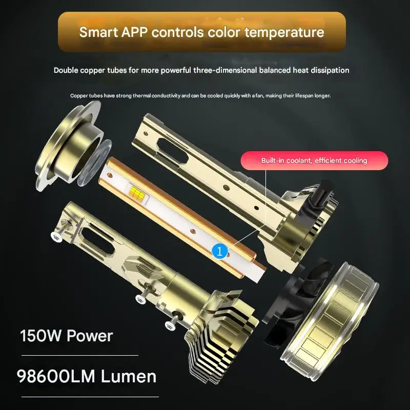 300 واط التطبيق الذكي LED سيارة العلوي H7 H4 شعاع منخفض 98600LM 3 طرق الألوان مقاوم للماء السوبر مشرق - اختراق اكسسوارات السيارات