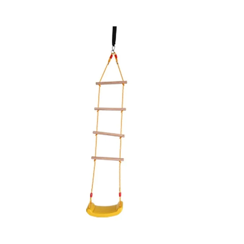 Children's Ladder Home Toys Outdoor Climbing Exercise Swing Entertainment Swing Wooden Four Step Sports Amusement Equipment