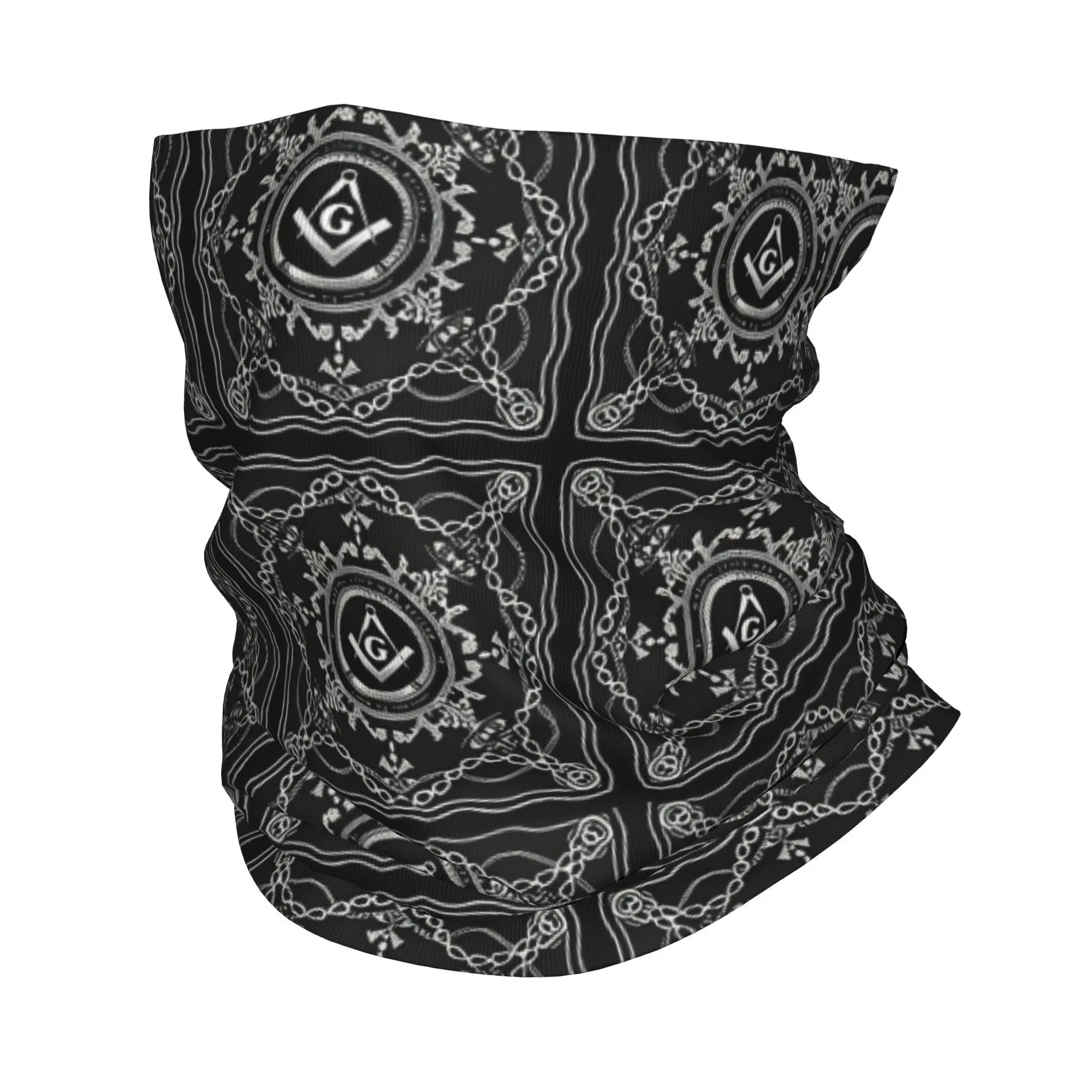 

Freemasonry Baroque Design Bandana Neck Gaiter Printed Mask Scarf Warm Headwear Running Unisex Adult All Season