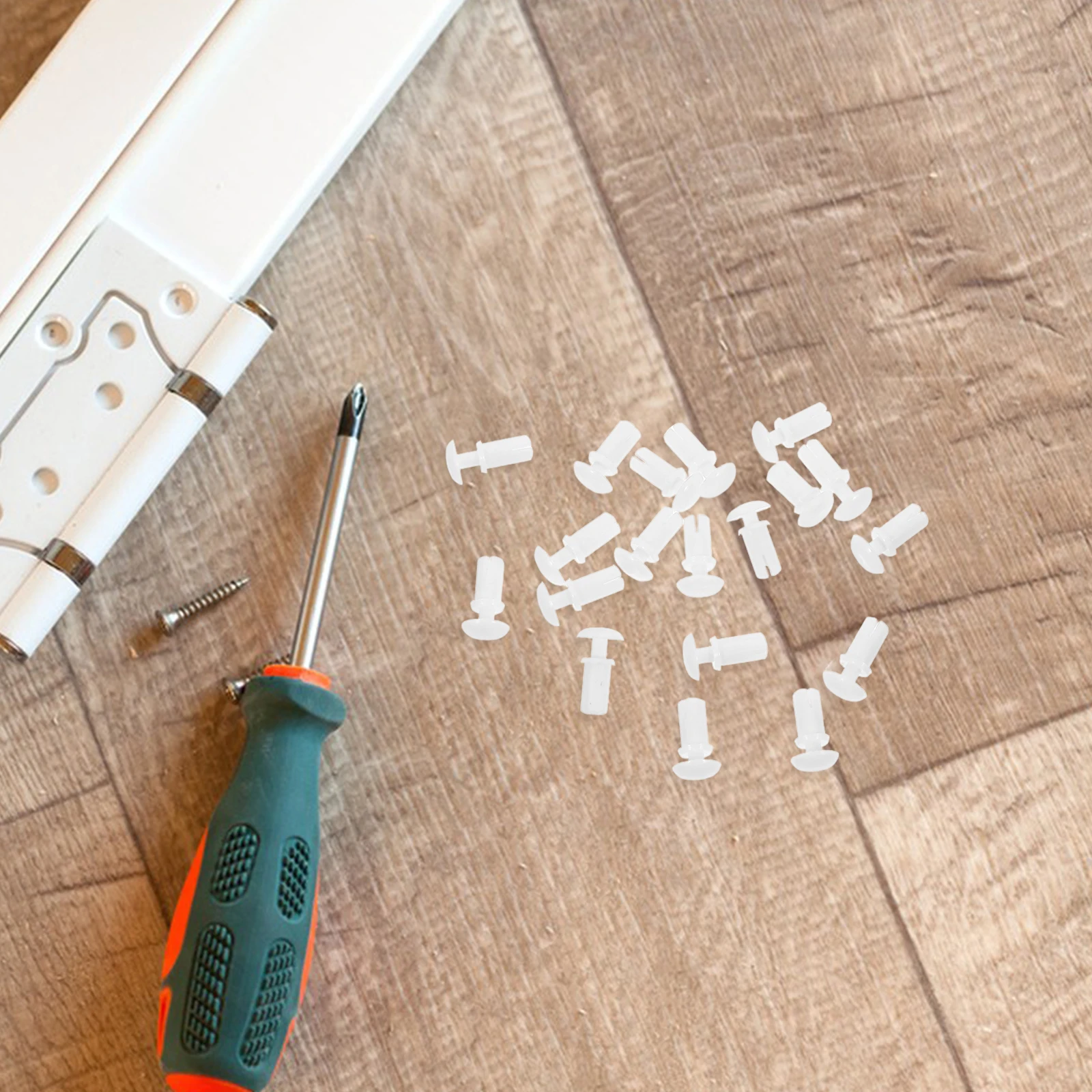 

100pcs White Plastic Rivet Insulation Clips Fade Resistance Shock Absorption Versatile Application Smooth Surface