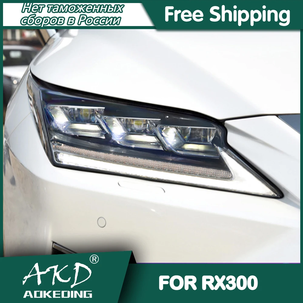 Car For LEXUS RX300 2016-2020 RX270 Headlights DRL Day Running Light LED Bi Xenon Bulb Fog Lights Car Accessory RX460 Head Lamp