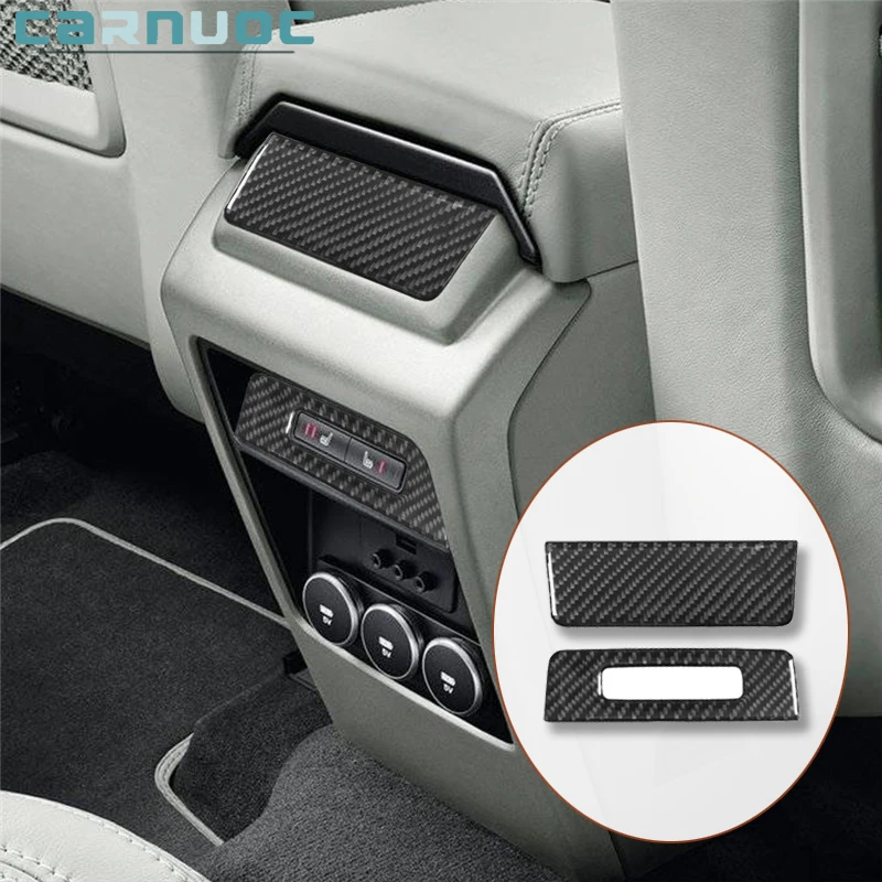 

Car Styling Interior Accessories For Land Rover Discovery Sport 2015-2019 Carbon Fiber Stickers Rear Center Console Cover Trim