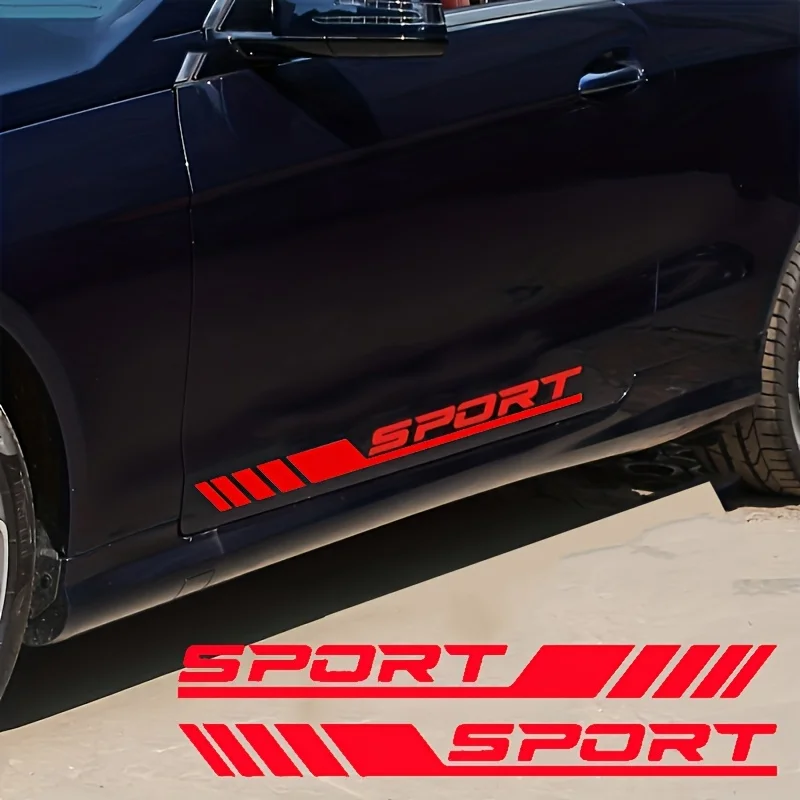 

Pair of Sports Vinyl Stickers，With diagonal stripes - Self-adhesive Side Stickers