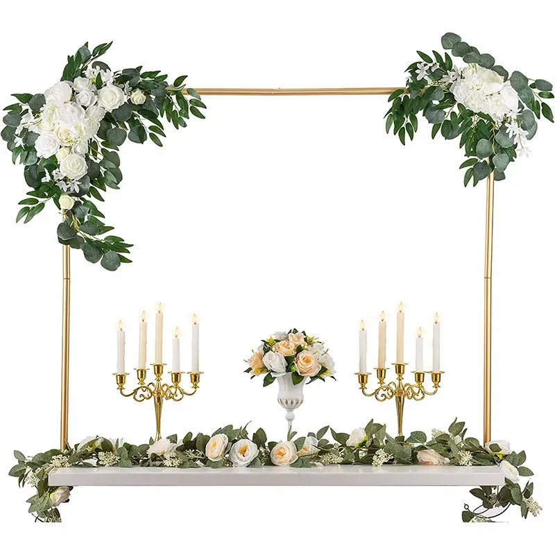 

Wedding Party Table Arch Adjustable Metal Circle Balloon Gift Flowers Arch Stand Candle Stand With Clamps Arch Stand Kit 10pc