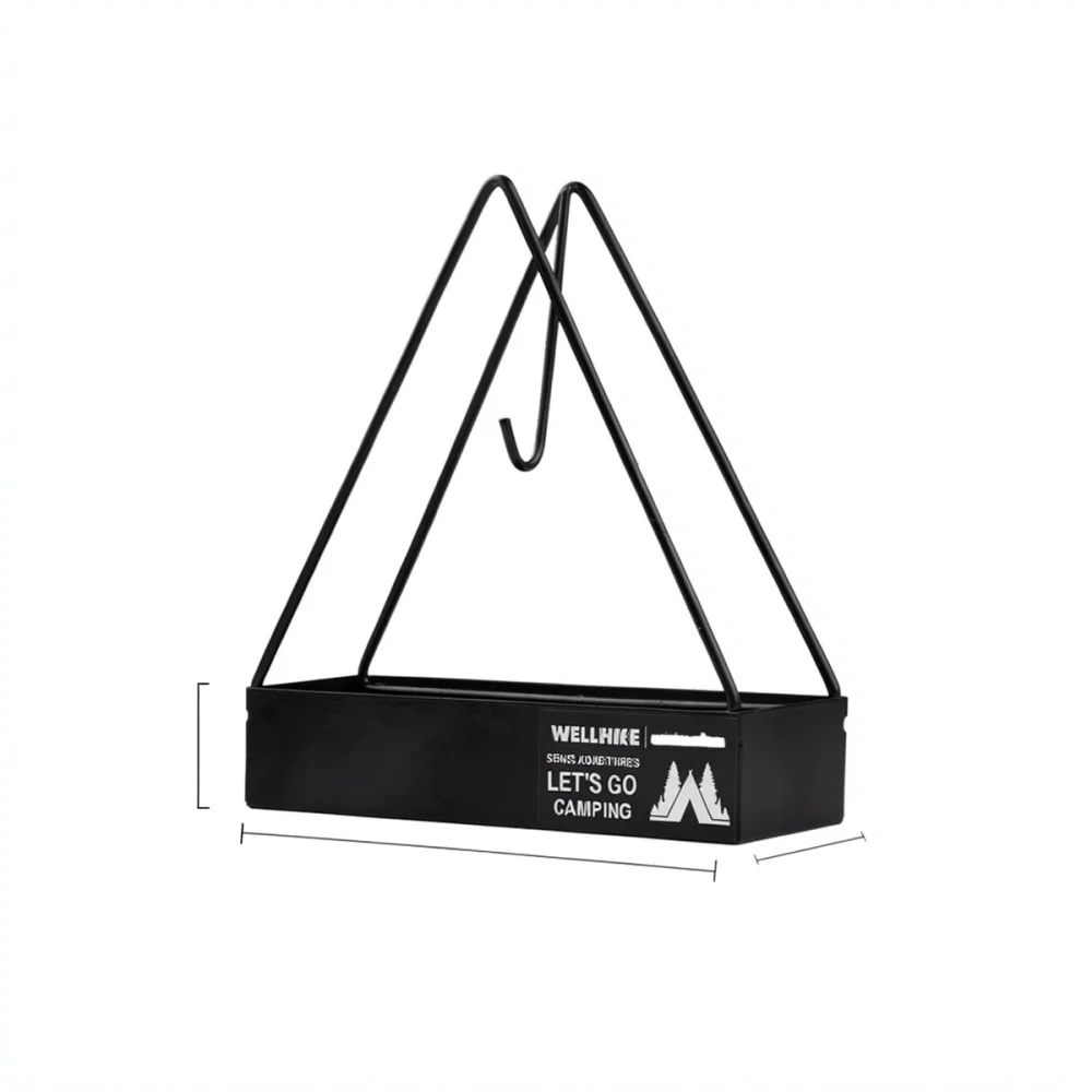 For For WELLHIKE Camping Mosquito Coil Case Metal Incense Stand Black Outdoor Portable Hanging Tray Picnic Equipment
