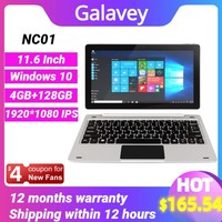 4GB RAM 128GB ROM 11.6 Inch Tablet PC NC01 Windows 10 With Pin Docking Keyboard Notebook Quad Core 1920*1080 IPS HDMI-compatible