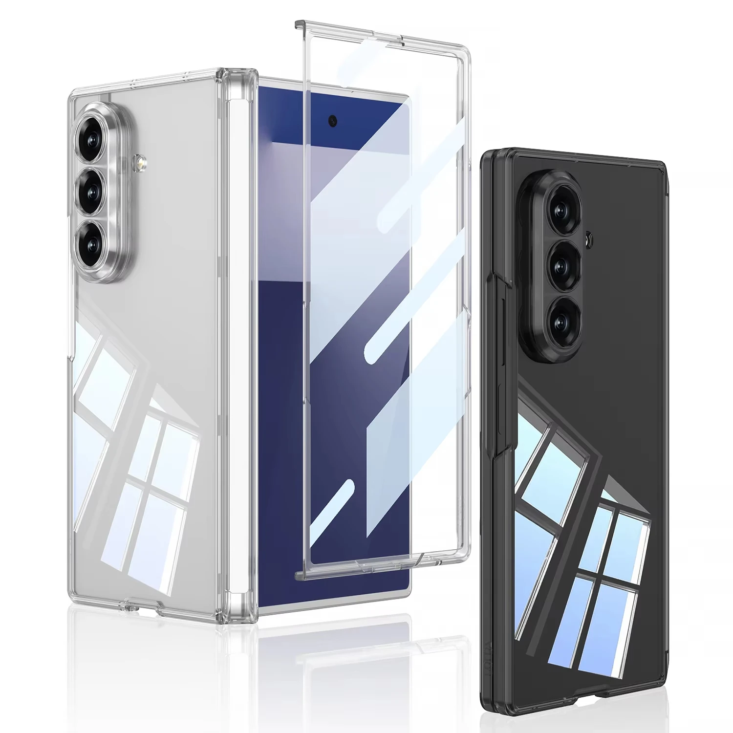 Magnetic Hinge Protective Case for Samsung Galaxy Z Fold 7 Front Screen Glass All-included Plastic Cover For Galaxy Z Fold7 Case