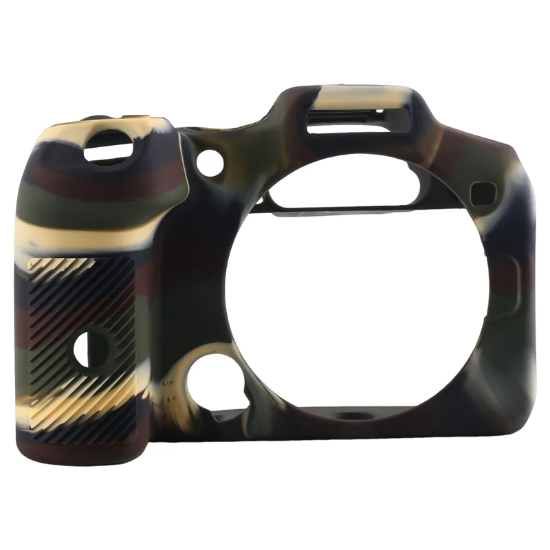 HFES SLR-Kameratasche, geeignet für Canon EOS R7 Kamera, Silikonhülle, R7 SLR-Kamera-Schutzhülle, Camouflage