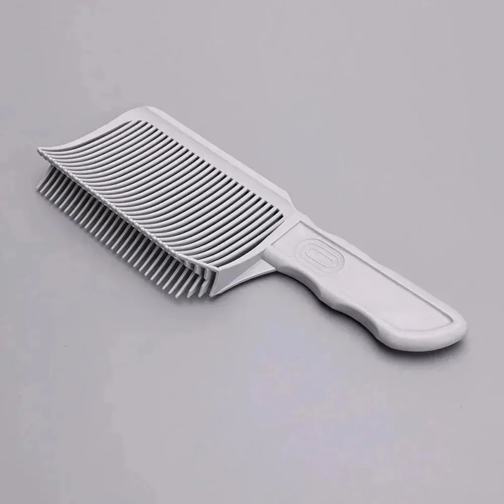 Plastic Fading Comb Fade Brush Curved Barber Clipper Blending Comb Heat Resistant Anti-slip Flat Top Hair Cutting Comb Salon