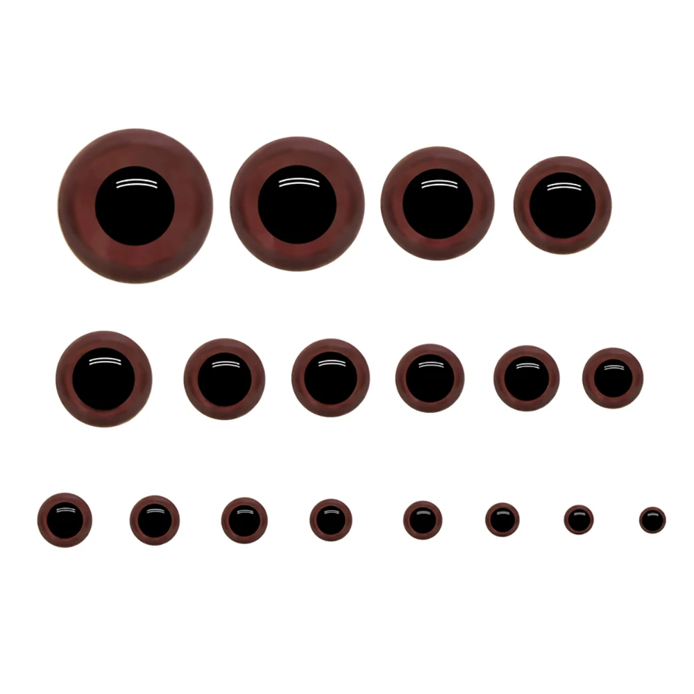 10/15pcs Safety Toy Eye 8/10/12/16/20/24/28/30mm DIY Doll Eyes Plush Puppet Teddybear Amigurumi Eyeball Nose Stuffed Accessories