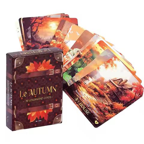 Tarot Cards 36 Pieces Fall Fortune Tarot Cards Aesthetic Divination Deck for Divination Meditation Learning Kids Teens Adults