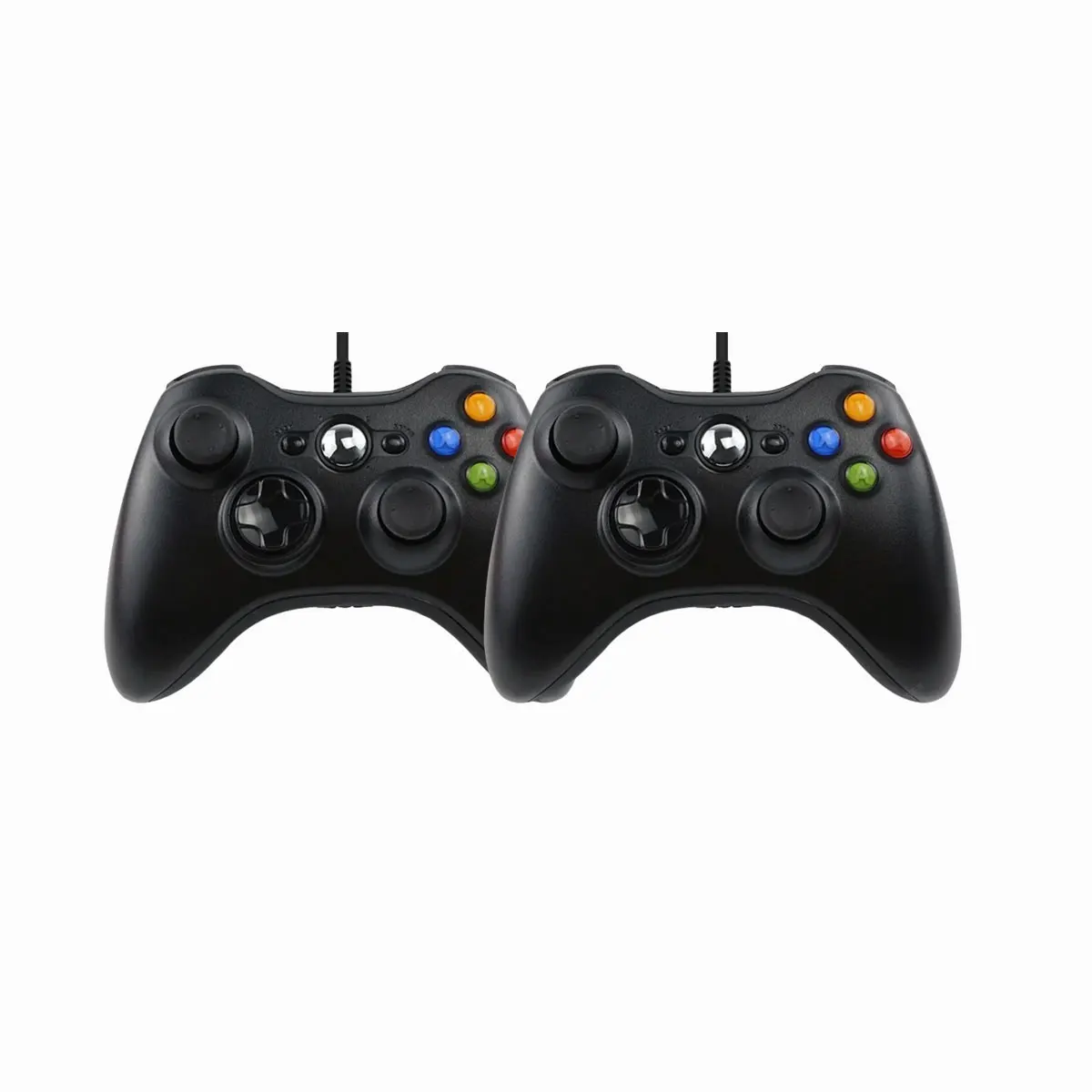 Kontroler do gier USB z podwójnym uchwytem, joystickiem, funkcją wibracji, przeznaczony do konsol i komputerów PC. — zdjęcie produktu 2