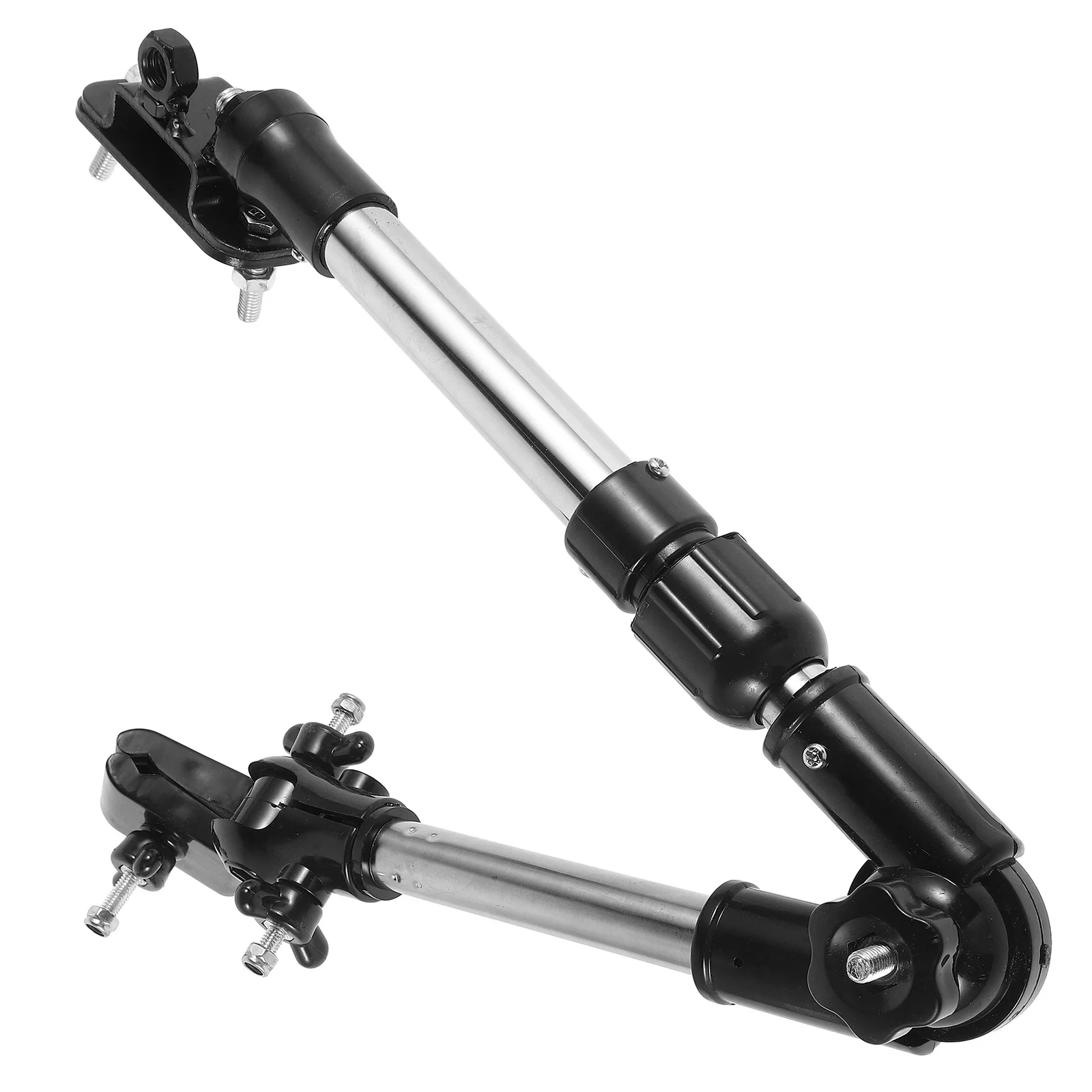 

Foldable Bike Umbrella Holder Adjustable Stainless Steel Bracket for Carriage Electric Bicycle Black Outdoor Stand