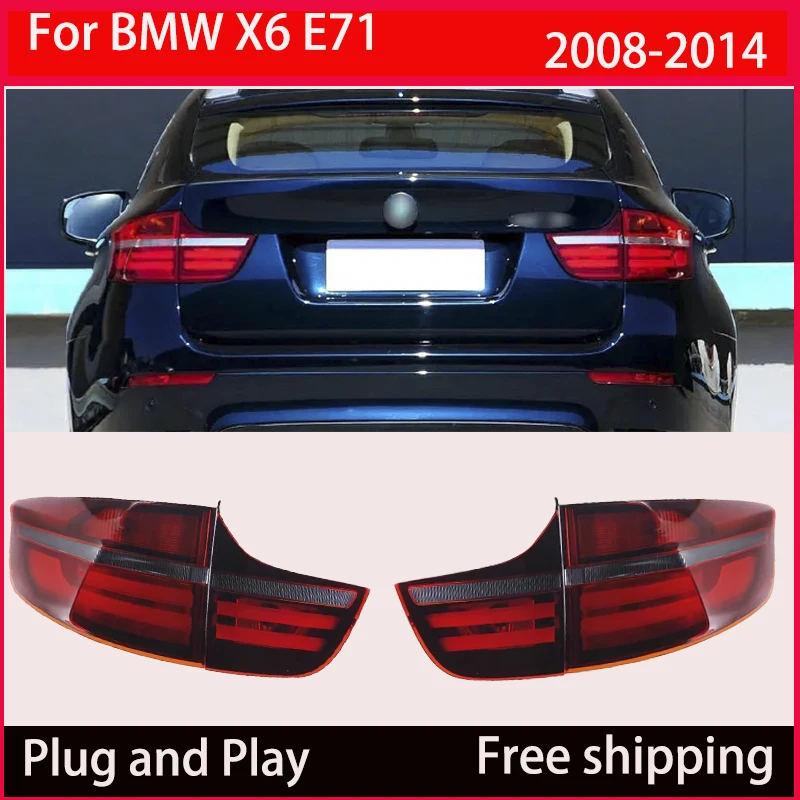 

Для BMW X6 E71 светодиодные задние фонари в сборе 2008-2014 дневные ходовые огни DRL динамические указатели поворота стоп-сигналы