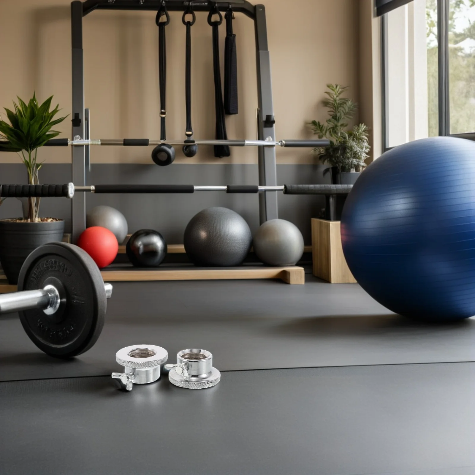 

2Pcs Dumbbell Retaining Nut Heavy Duty Steel Barbell Collar with Butterfly Wing Screw Quick Release Clamp for Secure Weight