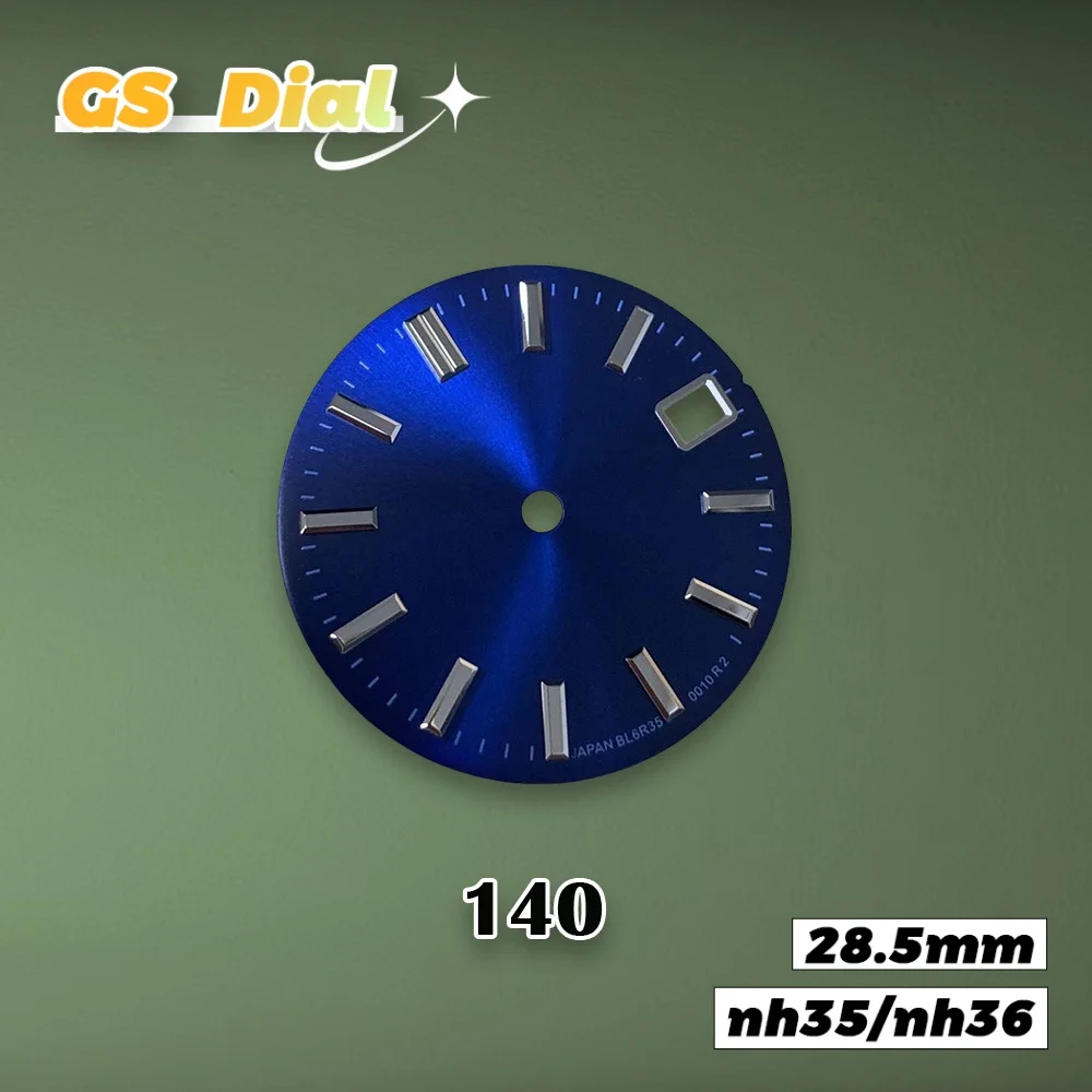 جديد 28.5 مللي متر جودة عالية GS شعار NH35 Sunray الهاتفي مناسبة لحركة NH36/4R/7S لا مضيئة ساعة تعديل الملحقات