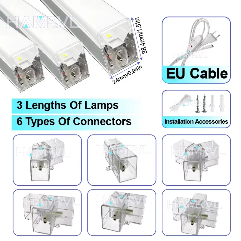 LED Hexagon Connector Cable DIY for Honeycomb Lamp AC110V-240V Barbershop Esports Workshop Garage 4S Car surface Lighting