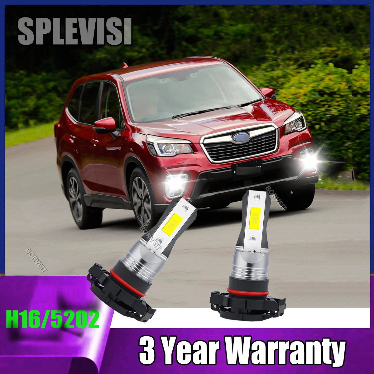 

2Pcs H16 5202 2504 Euro Fog Lights - OEM Style Quality Build - Enhanced Performance For Subaru Forester 2014 2015 2016 2017 2018