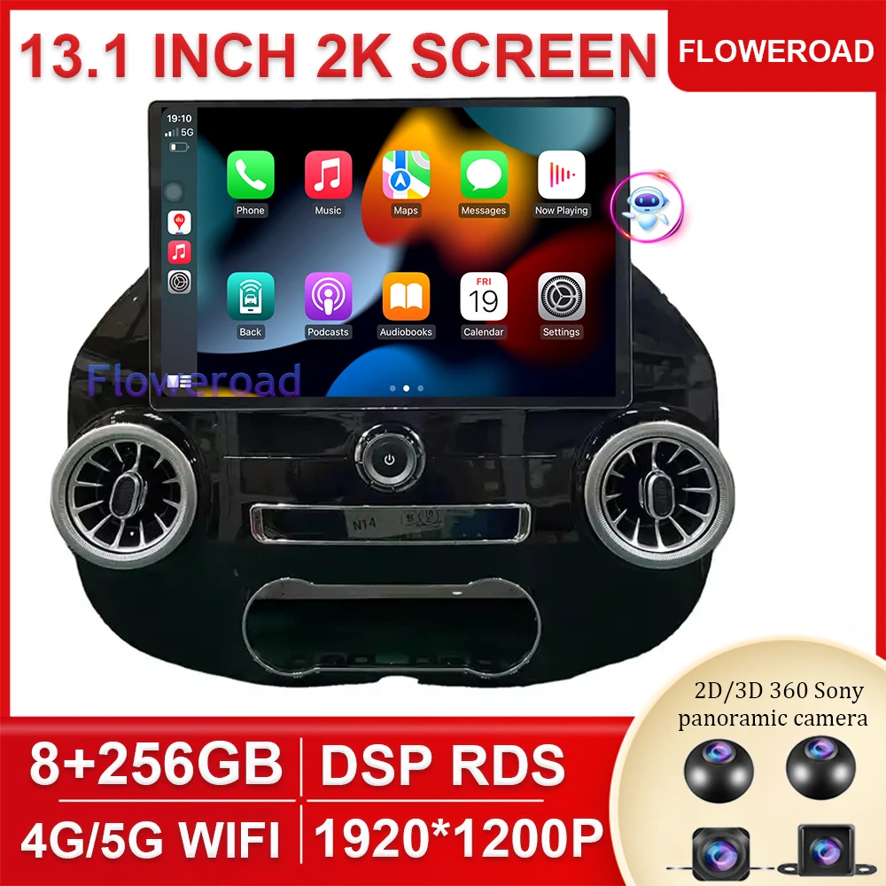 

Android 13 For BENZ Vito Viano Violet Metris W447 2014-202 GPS Car Multimedia Radio Player Wireless carplay Auto Radio Head Unit