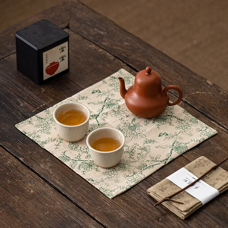 Thickened Tea Towel Cloth Absorbent Chinese Style Tea Table Bench Single-Service Towels Rag Teapot Towel Mat Tea Ceremony