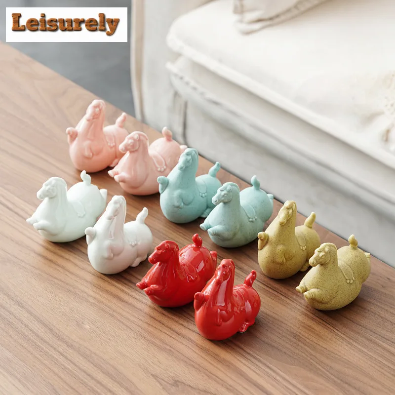 Tang horse - Flying Heaven Tea Pet Elegant Lucky Model Tea Figurine Play Toys Tea Statue Ornaments Tea Items Accessories Gift