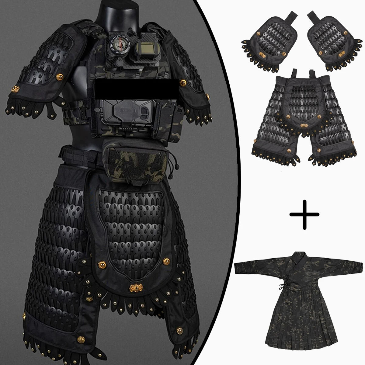 

Tactical Armor Set with Flying Fish Suit & Armor Accessories Stainless Steel Protective Equipment for Role Playing Movie Props