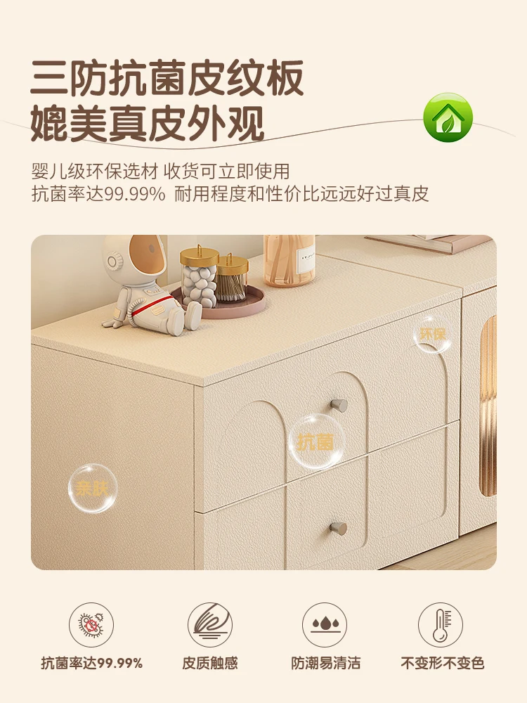 French style free combination dining cabinet, modern living room wall storage cabinet, tea cabinet, kitchen cabinet image 4