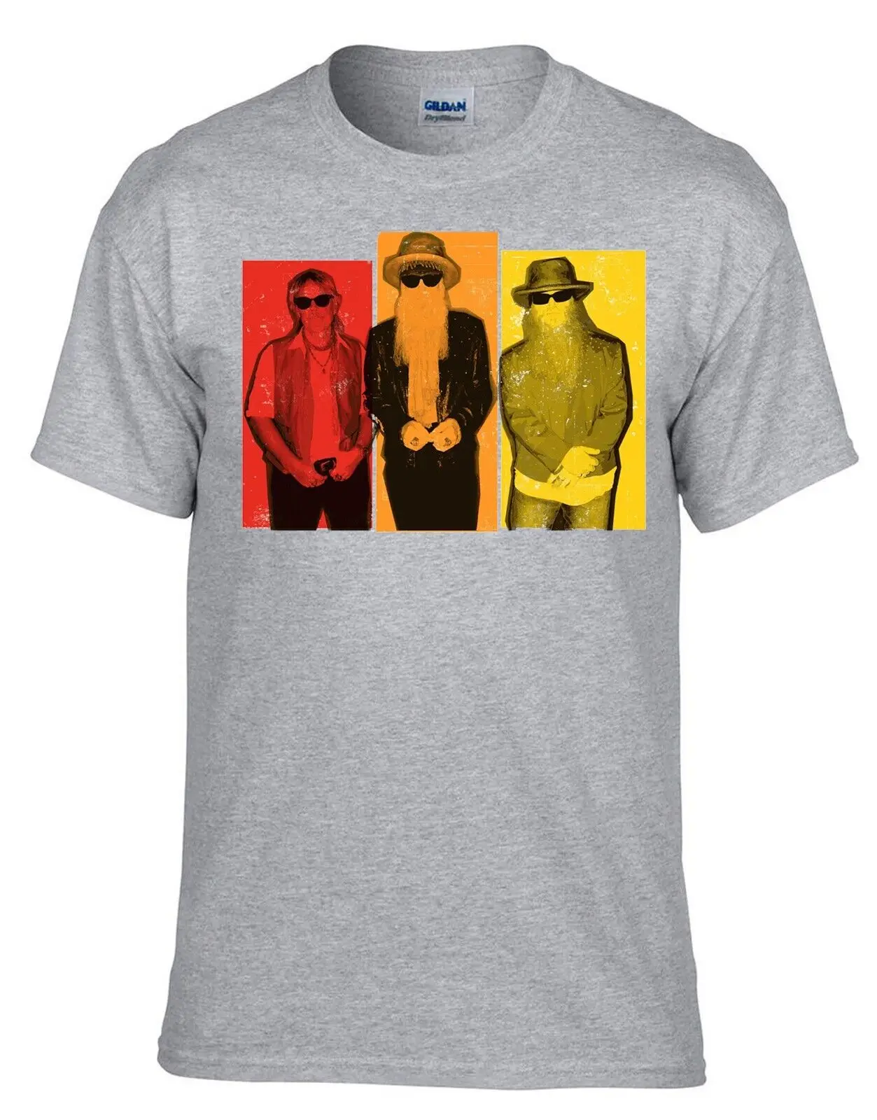 

ZZTop ZZ Top Rock Band Rock Music Legends Grey T-Shirt -516_Grey