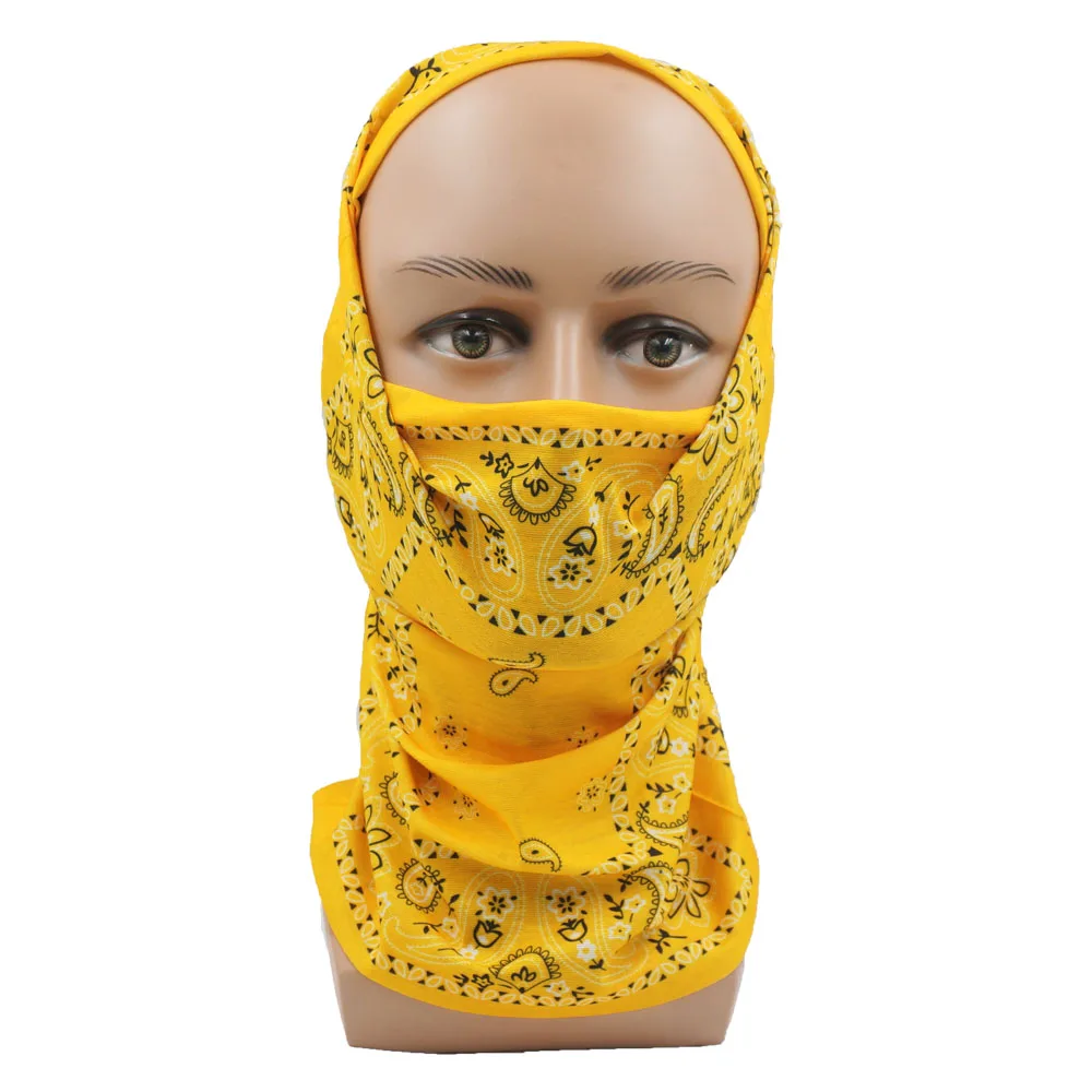 Yellow Tube Outdoor Bandana Women Running Hiking Headwear Breathable UV Dustproof Face Mask Cycling Scarf Seamless Neck Gaiter