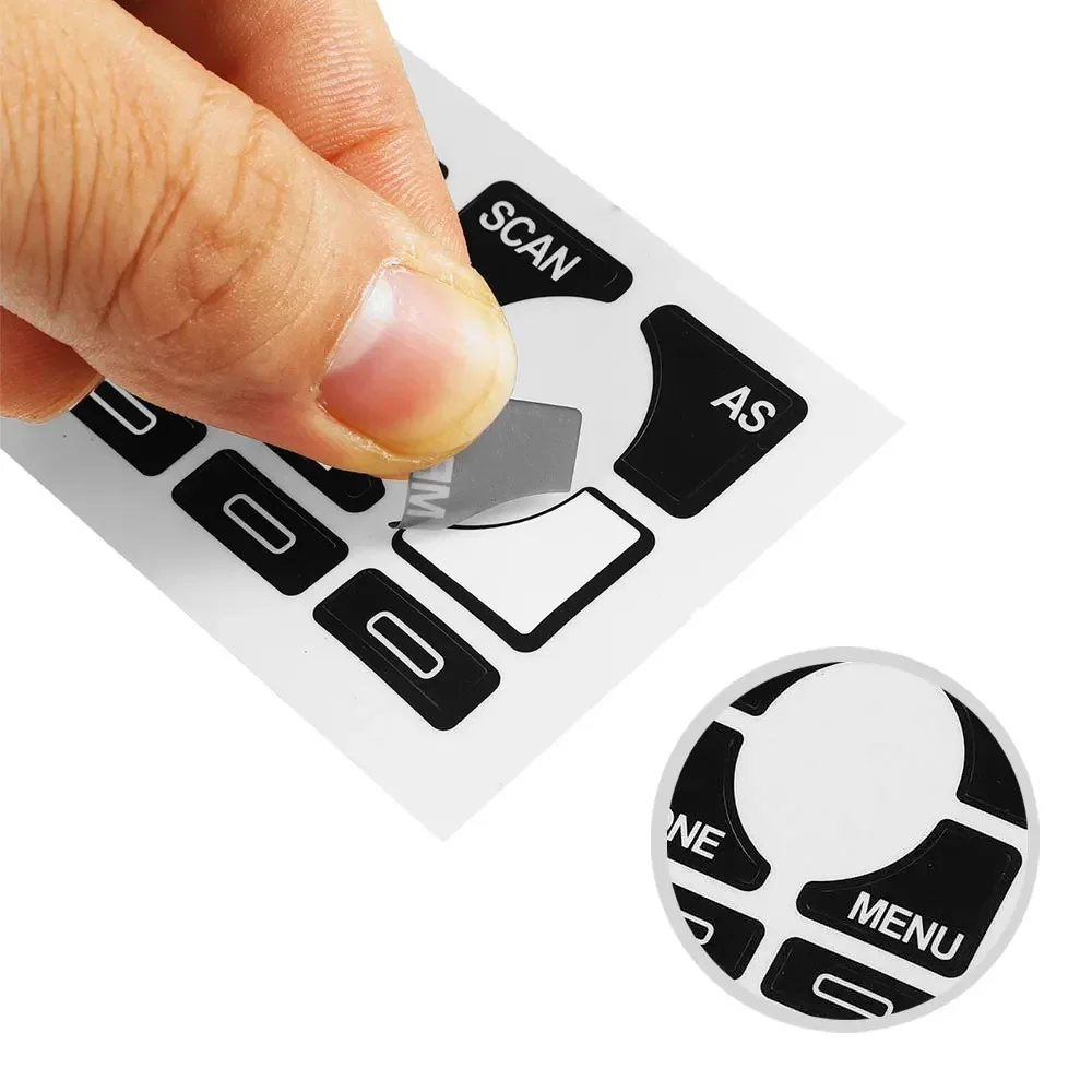 Car Radio Stereo Worn Peeling Button Repair Decal Stickers Car Interior Button Sticker for Audi A4 B6 B7/ A6/ A2 and A3 8L/P