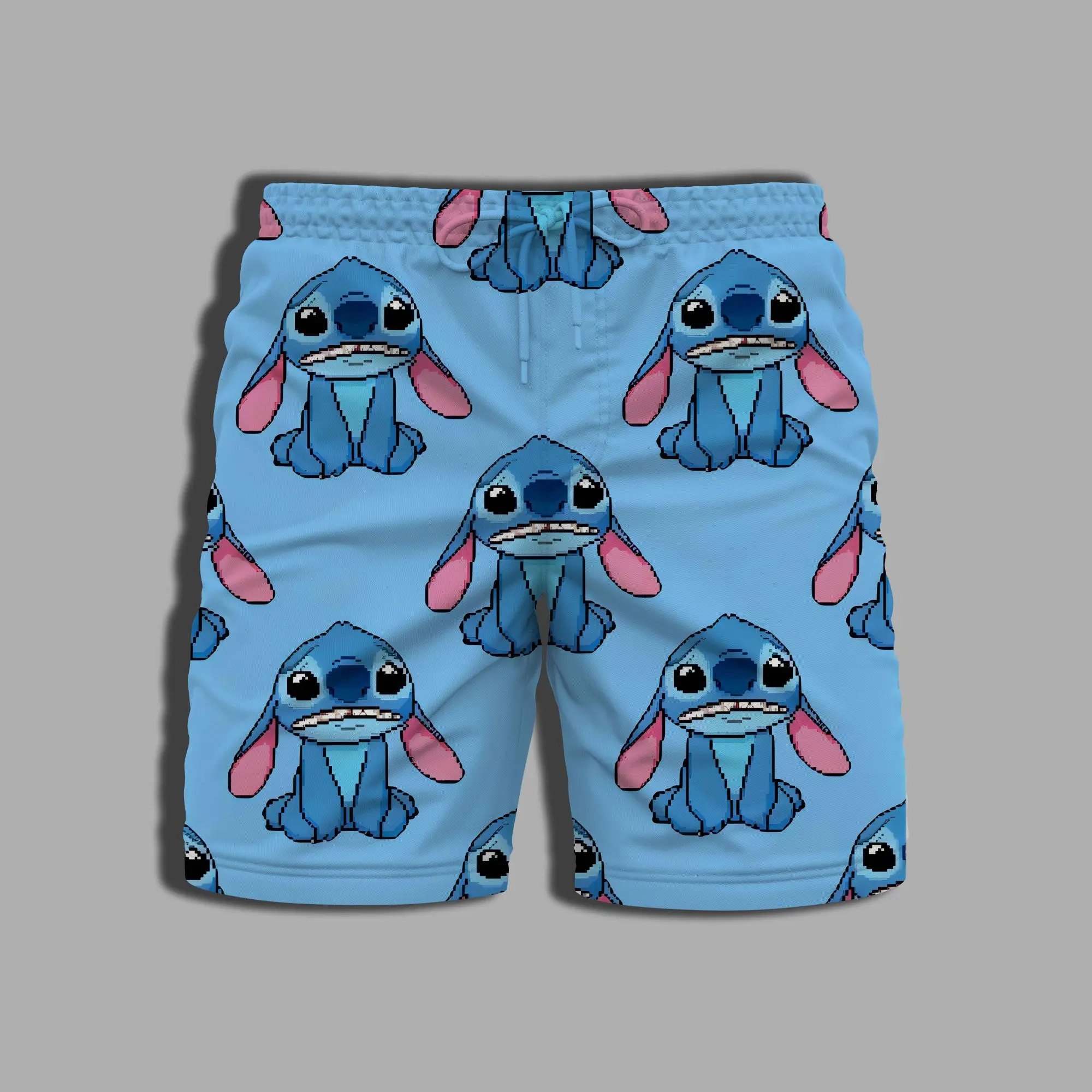 Sports Shorts Man Men's Clothing Disney Printing Gym Summer Pants Whole Swimsuit Stitch Beach Wear Male Bathing Suit Swim Women