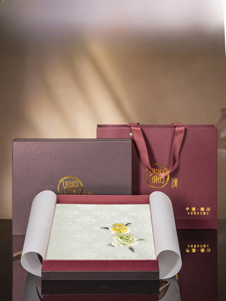 

Xiang Chuan Li Handmade Silk Scarf Luxury High End Teacher Appreciation Gift New Chinese Sle Artwork Decorative Home Fabric