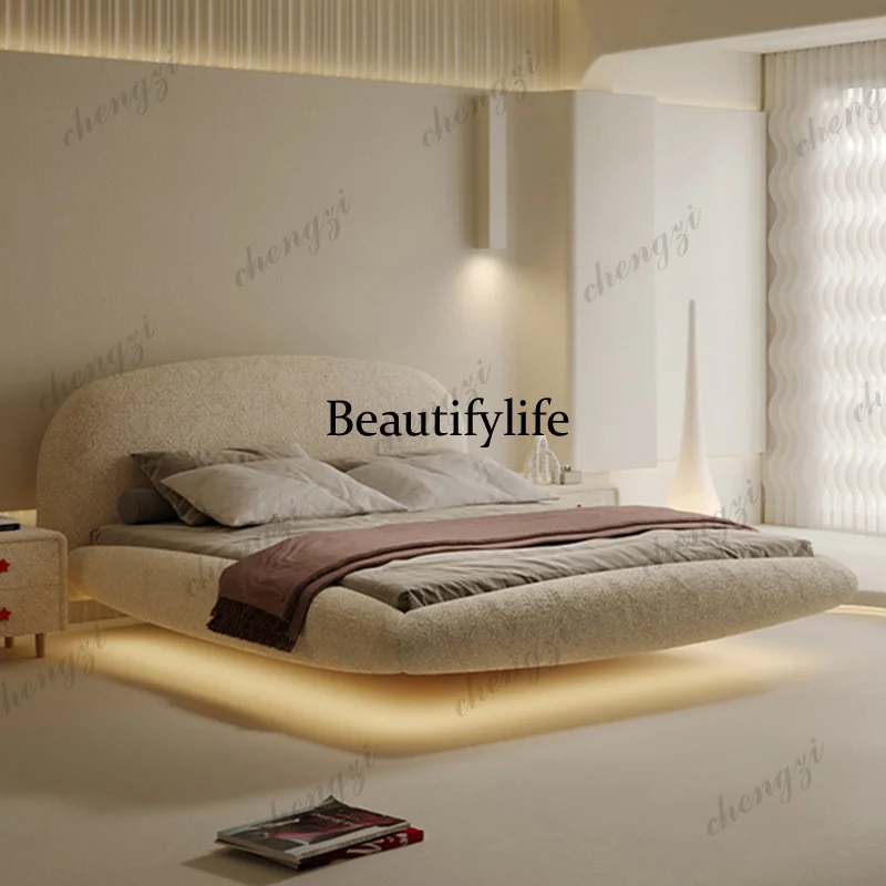 

Designs Duver Double Bed Couples Lamp Elegant Wooden Floating Double Bed Adults Modern Cama Matrimonial Furniture Home
