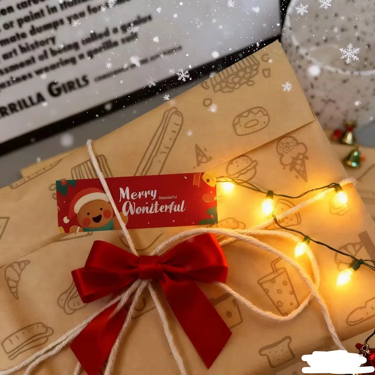 ملصقات سلسلة عيد الميلاد 240 قطعة من طباعة عناصر العطلة الدافئة مثالية للحرف اليدوية وديكور المخطط وجمال الهدايا، سهلة الاستخدام #4