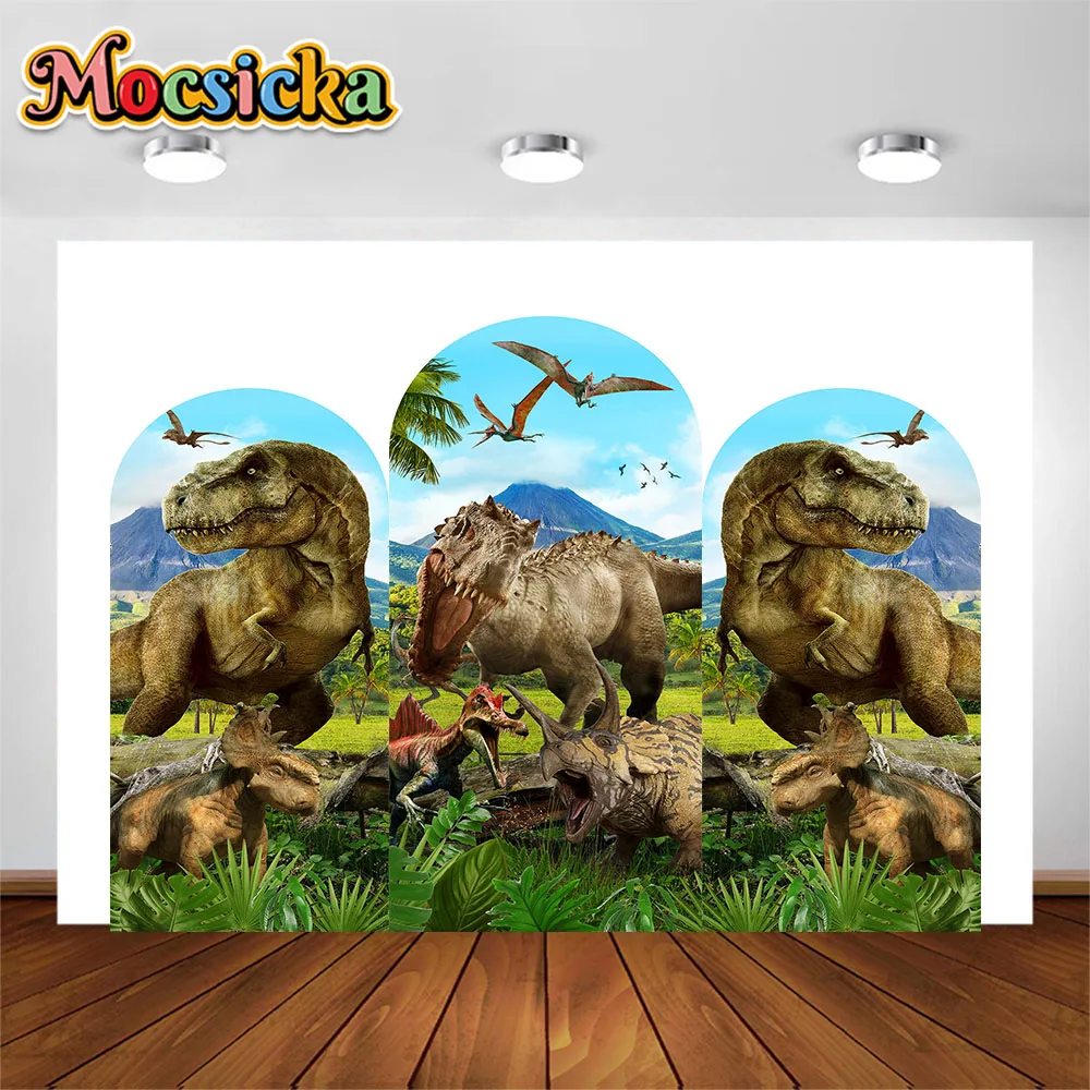 

Cartoon Dinosaur Background Arch Background for Kids Birthday Party Decoration Supplies Cake Smash Baby Shower Backdrops