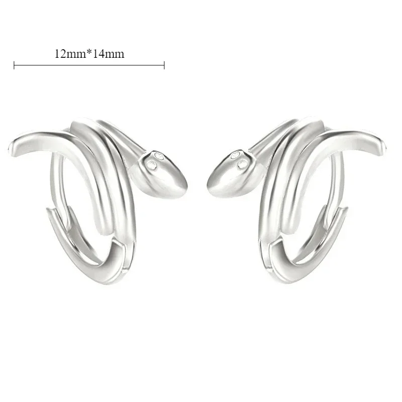 Real 925 Sterling Silver 18K Animal Hoop Earrings for Women Cute Fine Jewelry Light Luxury Accessories