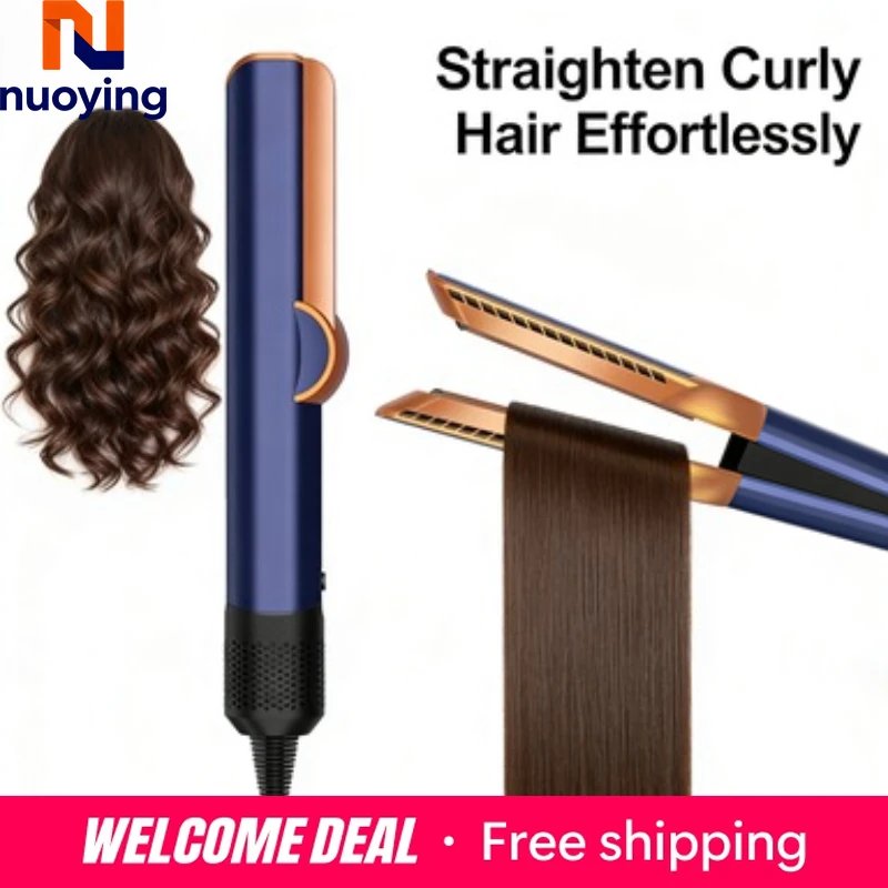 Professioneller 2-in-1 Haartrockner und Glätteisen-Kombi mit Negativionen-Technologie für Langanhaltende Styling-Ergebnisse für Alle Haarstrukturen