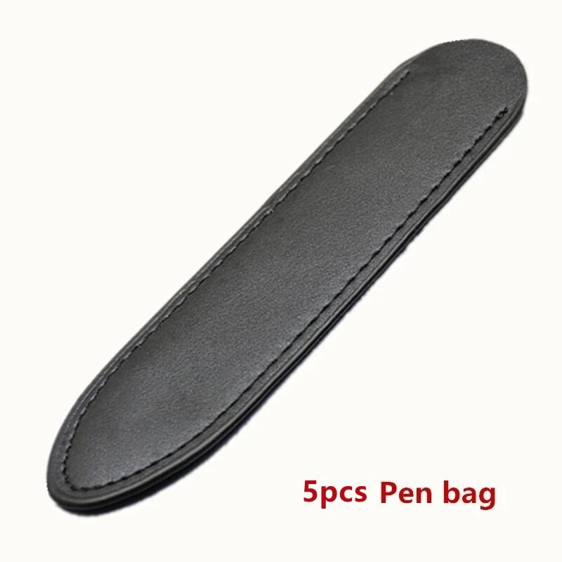 Promotion price MB Black PU Leather Pen Bag high quality pencil case for single pen