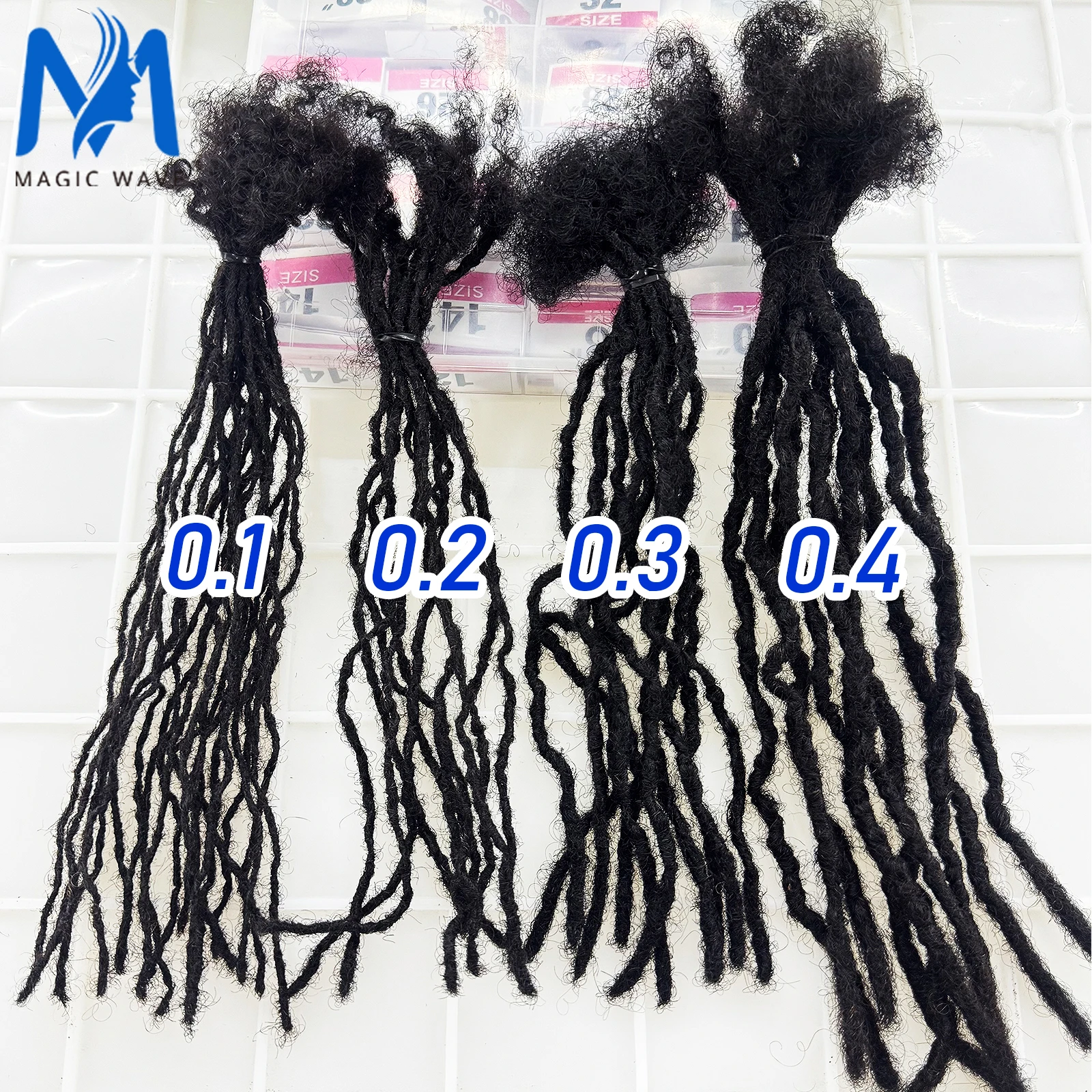0.1-0.4cm Thickness Permanent Sisterlock Loc Extensions Human Hair Full Handmade Human Hair Interlocking Dreadlock Extensions