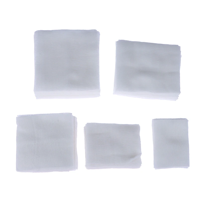 10Pcs 8 Layer Medical Absorbent Gauze Pad Wound Dressing Sterile Gauze Block First Aid Kit Gauze Pads Care Supplies