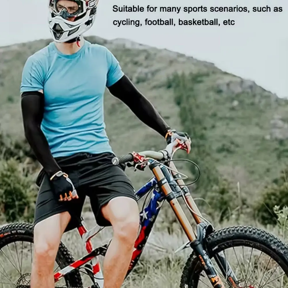 Ice-Sensing Sun Protection Sleeves, Breathable and Elastic Quick-Dry Fabric, Flexible Fit, Ideal Choice for Summer Sports and Cycling