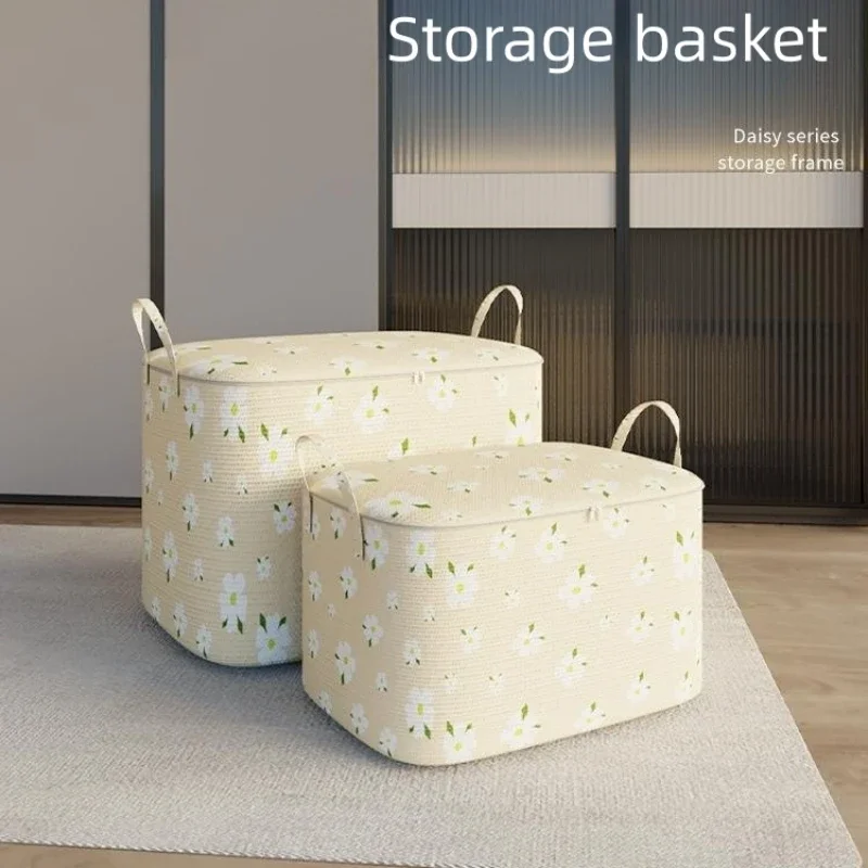 Large Storage Bag Zipped Cube Basket Bedroom Wardrobe Organizers Portable Essentials Gadgets For Blankets Clothes Clothing