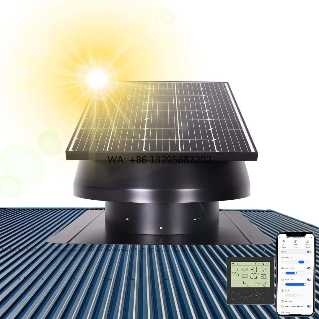 

5 Years Warranty Quiet Solar Powered Roof Ventilation IP68 Brushless DC Motor Axial air Extractor Attic Vent Exhaust Fan