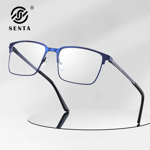 Gafas fotocromáticas para miopía para hombre, anteojos de lujo con prescripción de lectura, bisel antiluz azul para negocios, gafas ópticas para hombre 2
