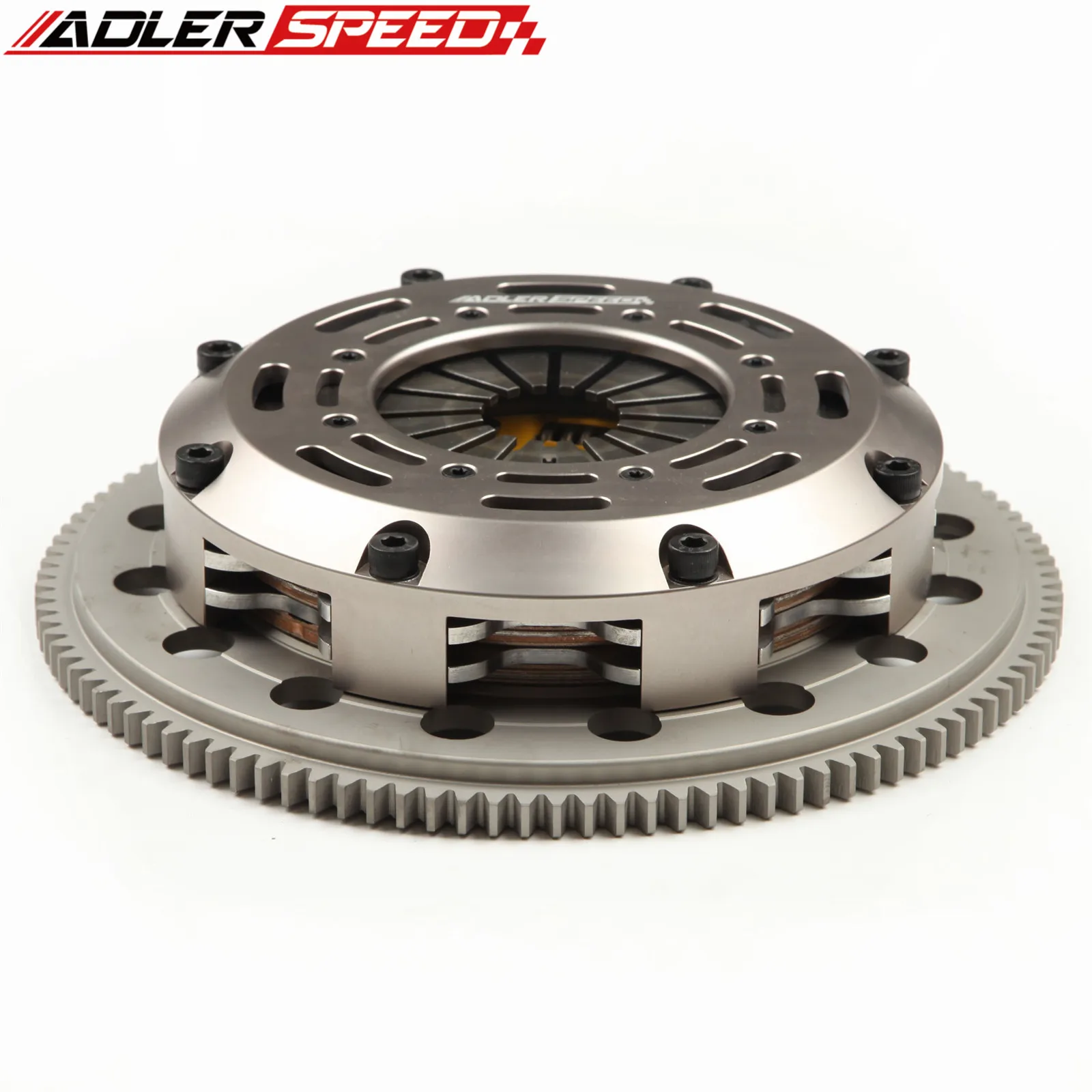 

ADLERSPEED Sprung Clutch Twin Disc Kit For 89-4/92 Eagle Talon TSi /Mitsubishi Eclispe GS-T/ Plymouth Laser FWD 6 Bolt Medium WT