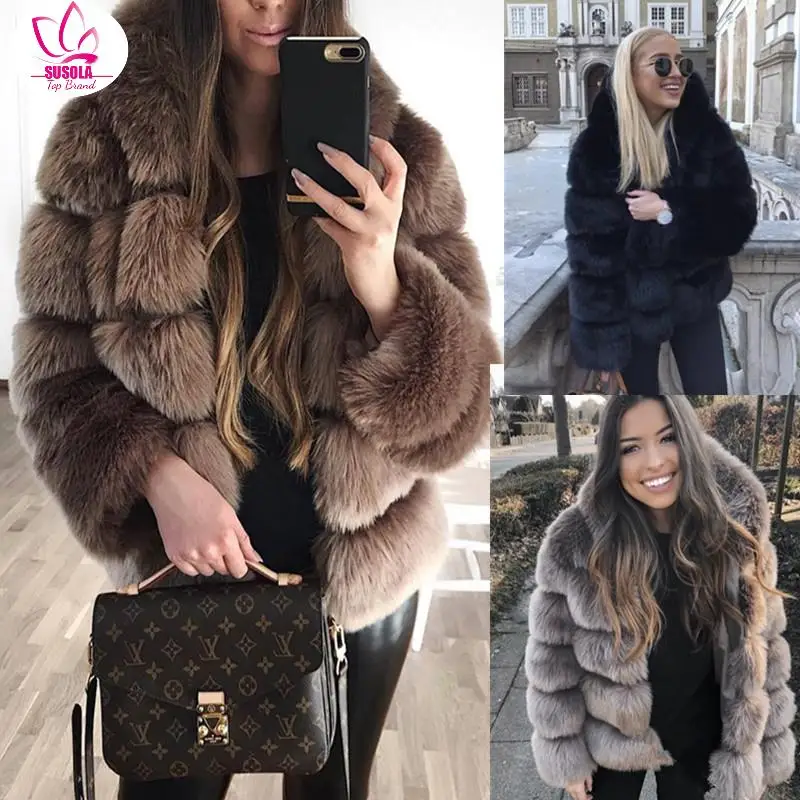 

SUSOLA Lady New Style Real Fur Coat 100% Natural Fur Jacket Female Winter Warm Leather Fox Fur Coat High Quality Fur Vest