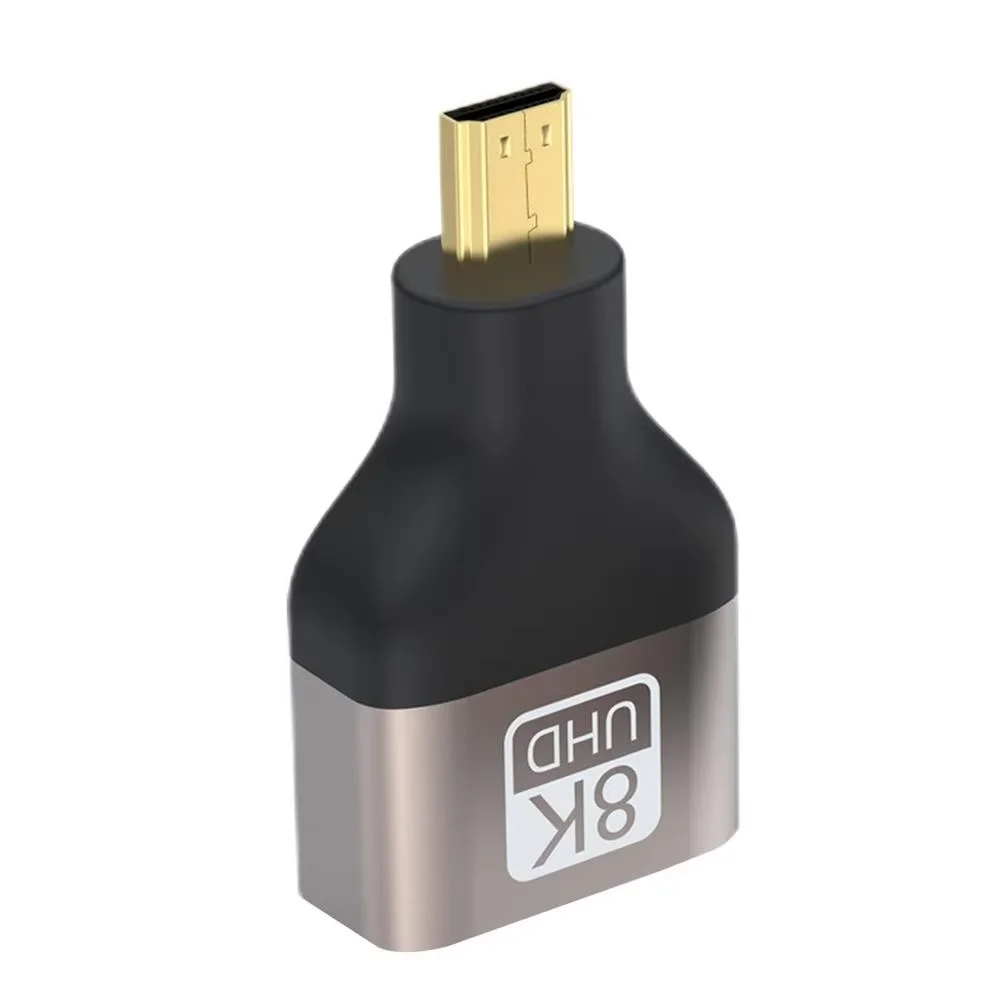 8K@60Hz Mini Micro HDMI-compatible Male to HDMI-compatible2.1 Female Adapter Converter for Camera Tablet Laptop