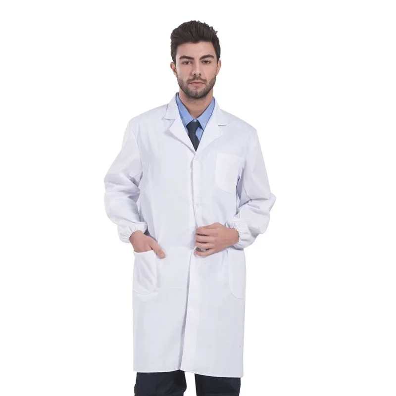 Long Sleeve Doctor Coat Medical Uniform Men Women Scrubs Lab Clothes Nurse Jacket